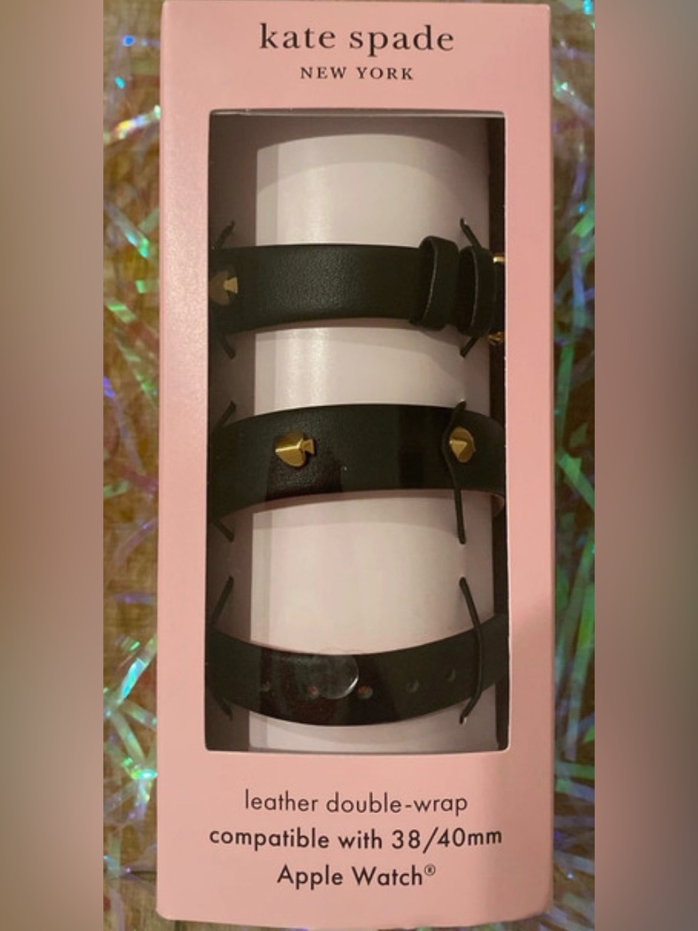 Kate Spade leather double-wrap Apple Watch band